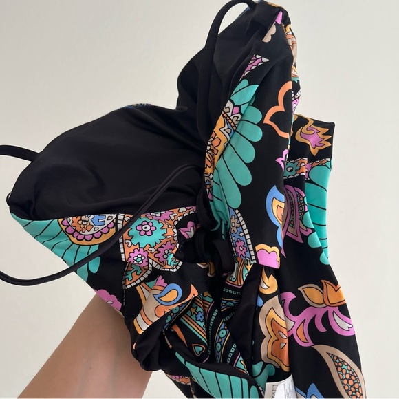 Sunshine 79 Paisley Patchwork Reversible Bandeau One Piece Swimsuit - Picture 11 of 16